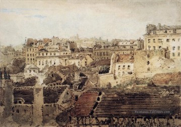 Roof aquarelle peintre paysages Thomas Girtin Peinture à l'huile